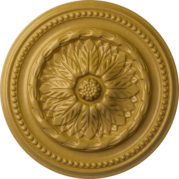 Ekena Millwork Chester Ceiling Medallion (Fits Canopies up to 2 1/4"), 15 3/4"OD x 1 7/8"P, Iridescent Gold CM15CHIGS - main